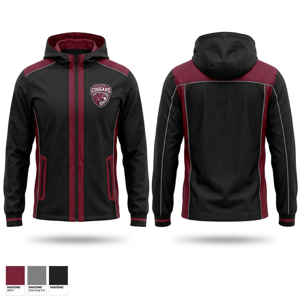 Windbreaker, Cougars, Men's Soccer, Teamtime, Team time, sublimation, custom sports apparel, team uniforms, spirit wear, spiritwear, sports uniforms, custom shirts, team store, custom team store, fundraiser sports, apparel fundraiser