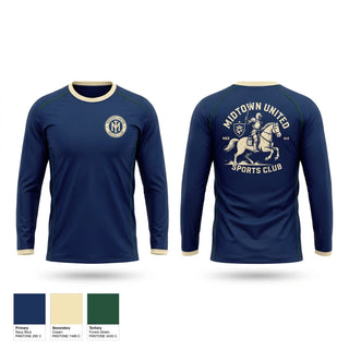 Long Sleeve Performance Shirt, Midtown United Sports Club, Men's Soccer, Teamtime, Team time, sublimation, custom sports apparel, team uniforms, spirit wear, spiritwear, sports uniforms, custom shirts, team store, custom team store, fundraiser sports, apparel fundraiser