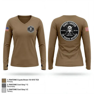 Womens Long Sleeve Vneck Shirt, STA PLT 1/2, Marines, Teamtime, Team time, sublimation, custom sports apparel, team uniforms, spirit wear, spiritwear, sports uniforms, custom shirts, team store, custom team store, fundraiser sports, apparel fundraiser