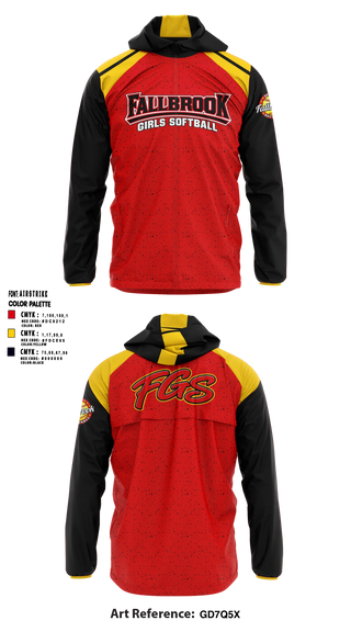 Windbreaker, Fallbrook girls softball, Softball, Teamtime, Team time, sublimation, custom sports apparel, team uniforms, spirit wear, spiritwear, sports uniforms, custom shirts, team store, custom team store, fundraiser sports, apparel fundraiser