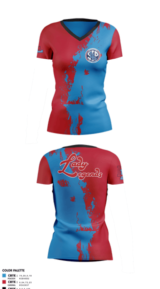 Womens Short Sleeve Vneck Shirt, Lady Legends, Softball, Teamtime, Team time, sublimation, custom sports apparel, team uniforms, spirit wear, spiritwear, sports uniforms, custom shirts, team store, custom team store, fundraiser sports, apparel fundraiser