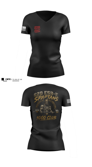 Womens Short Sleeve Vneck Shirt, 62D Bravo, Army, Teamtime, Team time, sublimation, custom sports apparel, team uniforms, spirit wear, spiritwear, sports uniforms, custom shirts, team store, custom team store, fundraiser sports, apparel fundraiser