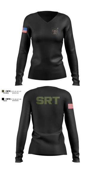 Womens Long Sleeve Vneck Shirt, ACSO SRT, Police, Teamtime, Team time, sublimation, custom sports apparel, team uniforms, spirit wear, spiritwear, sports uniforms, custom shirts, team store, custom team store, fundraiser sports, apparel fundraiser
