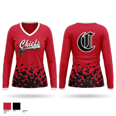 Chiefs Women's Long Sleeve V-neck Shirt - 1