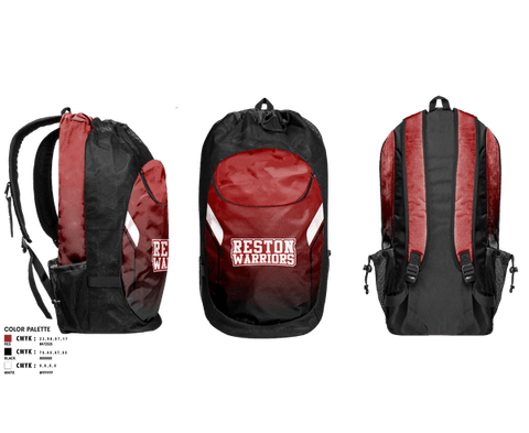 Gear Bag, Reston Warriors, Baseball, Teamtime, Team time, sublimation, custom sports apparel, team uniforms, spirit wear, spiritwear, sports uniforms, custom shirts, team store, custom team store, fundraiser sports, apparel fundraiser