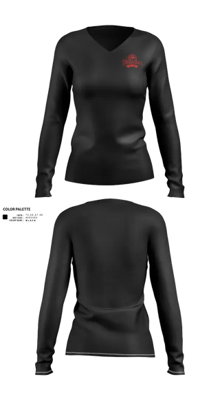 Womens Long Sleeve Vneck Shirt, Team Redemption, Women's Basketball, Teamtime, Team time, sublimation, custom sports apparel, team uniforms, spirit wear, spiritwear, sports uniforms, custom shirts, team store, custom team store, fundraiser sports, apparel fundraiser