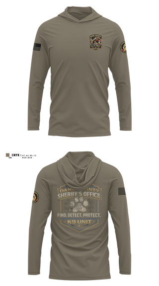 Long Sleeve Hooded Sun Shirt, Dane County K9, Police, Teamtime, Team time, sublimation, custom sports apparel, team uniforms, spirit wear, spiritwear, sports uniforms, custom shirts, team store, custom team store, fundraiser sports, apparel fundraiser