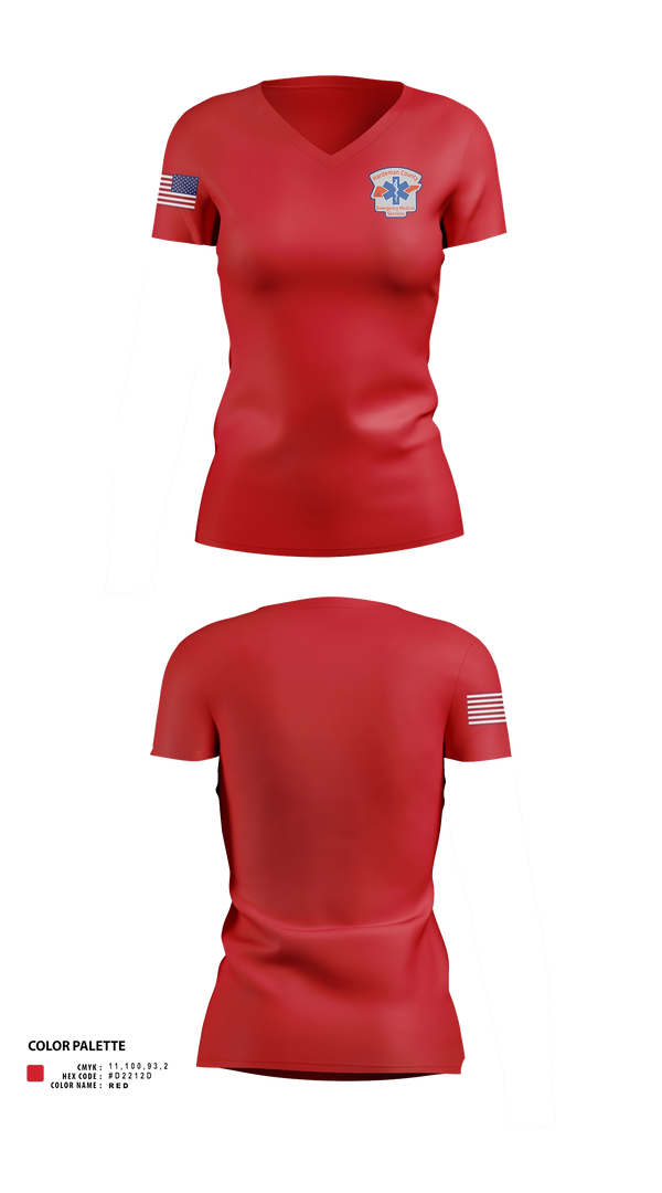 Womens Short Sleeve Vneck Shirt, Hardeman County Ambulance Service, EMS/EMT, Teamtime, Team time, sublimation, custom sports apparel, team uniforms, spirit wear, spiritwear, sports uniforms, custom shirts, team store, custom team store, fundraiser sports, apparel fundraiser