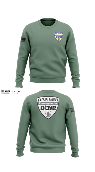 Crew Neck Sweatshirt, DCNR Rangers, Police, Teamtime, Team time, sublimation, custom sports apparel, team uniforms, spirit wear, spiritwear, sports uniforms, custom shirts, team store, custom team store, fundraiser sports, apparel fundraiser