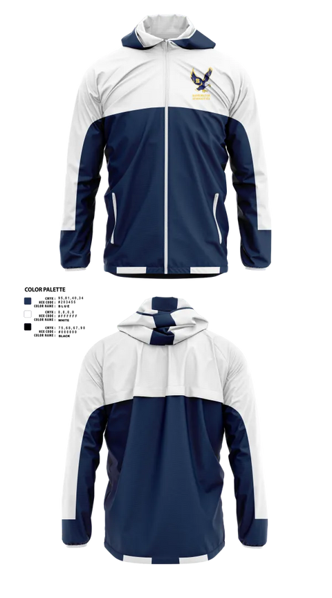 Windbreaker, Barrington High School Gymnastics, Spirit Store, Teamtime, Team time, sublimation, custom sports apparel, team uniforms, spirit wear, spiritwear, sports uniforms, custom shirts, team store, custom team store, fundraiser sports, apparel fundraiser