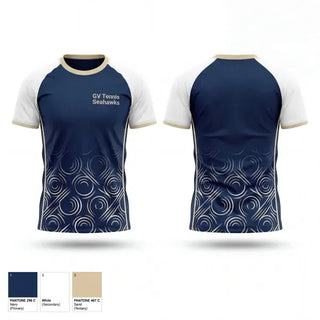 Old School Cotton Feel Shirt, GV Tennis Seahawks, Tennis, Teamtime, Team time, sublimation, custom sports apparel, team uniforms, spirit wear, spiritwear, sports uniforms, custom shirts, team store, custom team store, fundraiser sports, apparel fundraiser