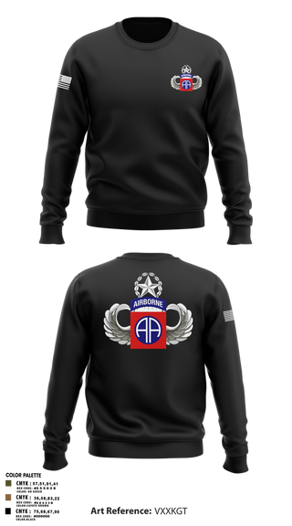Crew Neck Sweatshirt, HHC 82nd ABN Division, , Teamtime, Team time, sublimation, custom sports apparel, team uniforms, spirit wear, spiritwear, sports uniforms, custom shirts, team store, custom team store, fundraiser sports, apparel fundraiser
