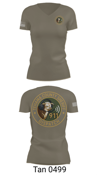 Womens Short Sleeve Vneck Shirt, TCSO DISPATCH, , Teamtime, Team time, sublimation, custom sports apparel, team uniforms, spirit wear, spiritwear, sports uniforms, custom shirts, team store, custom team store, fundraiser sports, apparel fundraiser