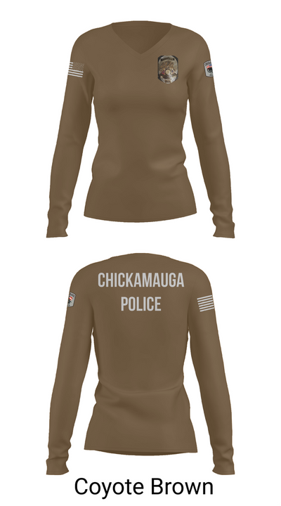 Chickamauga Police 51367773 Women's Long Sleeve V-neck Shirt - 16