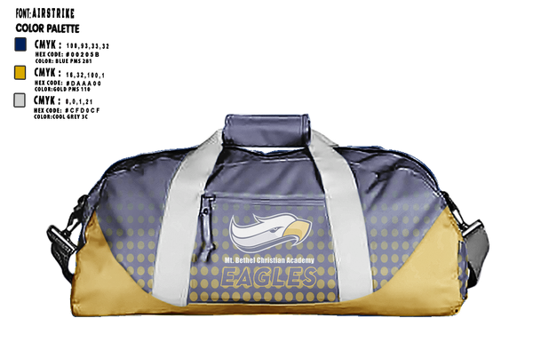 Duffle Bag, Mt. Bethel Christian Academy Golf Program, Golf, Teamtime, Team time, sublimation, custom sports apparel, team uniforms, spirit wear, spiritwear, sports uniforms, custom shirts, team store, custom team store, fundraiser sports, apparel fundraiser