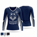 Michigan City High School Track & Field 68321565 Women's Long Sleeve V-neck Shirt - 1