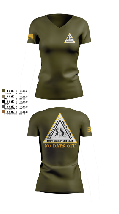 Fort Knox Fight Club Women's Short Sleeve V-neck Shirt - 5