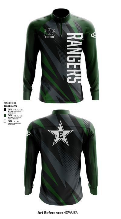 Estacada High School Wrestling Quarter Zip Jacket - 2
