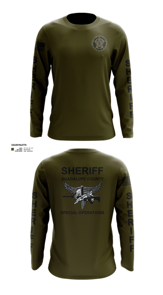 Long Sleeve Performance Shirt, Guadalupe County SWAT, Police, Teamtime, Team time, sublimation, custom sports apparel, team uniforms, spirit wear, spiritwear, sports uniforms, custom shirts, team store, custom team store, fundraiser sports, apparel fundraiser