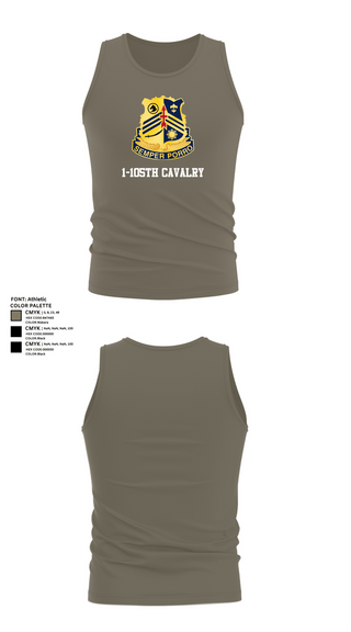 Tank Top, 1-105th cavalry, Army, Teamtime, Team time, sublimation, custom sports apparel, team uniforms, spirit wear, spiritwear, sports uniforms, custom shirts, team store, custom team store, fundraiser sports, apparel fundraiser