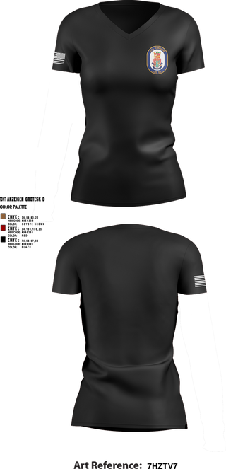 Womens Short Sleeve Vneck Shirt, USS CHOSIN, , Teamtime, Team time, sublimation, custom sports apparel, team uniforms, spirit wear, spiritwear, sports uniforms, custom shirts, team store, custom team store, fundraiser sports, apparel fundraiser