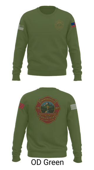 Crew Neck Sweatshirt, Simmonsville VFD, , Teamtime, Team time, sublimation, custom sports apparel, team uniforms, spirit wear, spiritwear, sports uniforms, custom shirts, team store, custom team store, fundraiser sports, apparel fundraiser