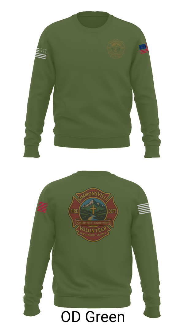 Crew Neck Sweatshirt, Simmonsville VFD, , Teamtime, Team time, sublimation, custom sports apparel, team uniforms, spirit wear, spiritwear, sports uniforms, custom shirts, team store, custom team store, fundraiser sports, apparel fundraiser