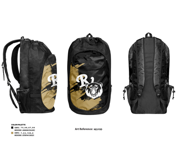 Gear Bag, River View Black Bears, Swimming, Teamtime, Team time, sublimation, custom sports apparel, team uniforms, spirit wear, spiritwear, sports uniforms, custom shirts, team store, custom team store, fundraiser sports, apparel fundraiser