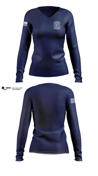 Womens Long Sleeve Vneck Shirt, Cecilton Volunteer Fire Company, Fire Department, Teamtime, Team time, sublimation, custom sports apparel, team uniforms, spirit wear, spiritwear, sports uniforms, custom shirts, team store, custom team store, fundraiser sports, apparel fundraiser