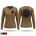 C Co 2-1 Dustoff 37936274 Women's Long Sleeve V-neck Shirt - 1