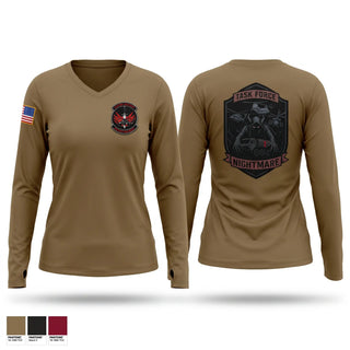 Womens Long Sleeve Vneck Shirt, C Co 2-1 Dustoff, Army, Teamtime, Team time, sublimation, custom sports apparel, team uniforms, spirit wear, spiritwear, sports uniforms, custom shirts, team store, custom team store, fundraiser sports, apparel fundraiser