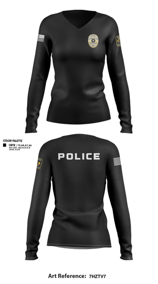 Womens Long Sleeve Vneck Shirt, Police, Police, Teamtime, Team time, sublimation, custom sports apparel, team uniforms, spirit wear, spiritwear, sports uniforms, custom shirts, team store, custom team store, fundraiser sports, apparel fundraiser