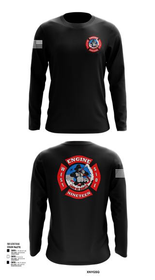 Long Sleeve Performance Shirt, Station 19, Fire Department, Teamtime, Team time, sublimation, custom sports apparel, team uniforms, spirit wear, spiritwear, sports uniforms, custom shirts, team store, custom team store, fundraiser sports, apparel fundraiser