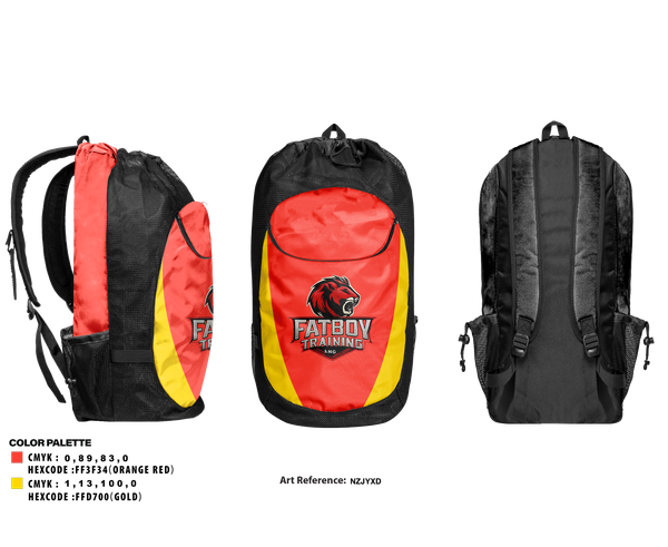 Gear Bag, FATBOY TRAINING Inc.      #57, Baseball, Teamtime, Team time, sublimation, custom sports apparel, team uniforms, spirit wear, spiritwear, sports uniforms, custom shirts, team store, custom team store, fundraiser sports, apparel fundraiser
