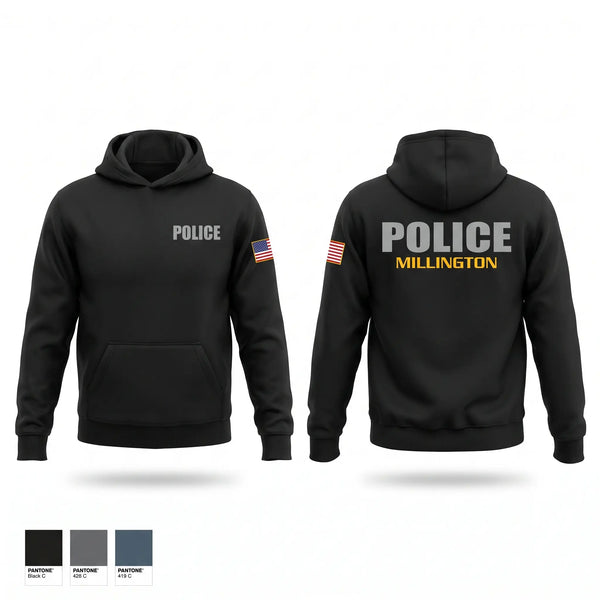 Hoodie, Millington Police Department, Police, Teamtime, Team time, sublimation, custom sports apparel, team uniforms, spirit wear, spiritwear, sports uniforms, custom shirts, team store, custom team store, fundraiser sports, apparel fundraiser