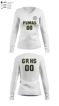 Alliance Gertz Ressler High School 10351954 Women's Long Sleeve V-neck Shirt - 1