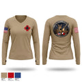 143rd RSG (Bahrain) Women's Long Sleeve V-neck Shirt - 1