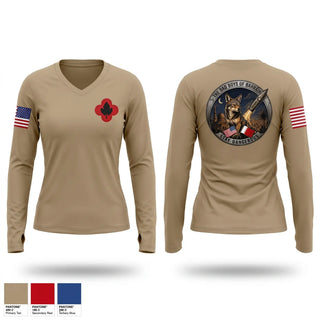 Womens Long Sleeve Vneck Shirt, 143rd RSG (Bahrain), National Guard, Teamtime, Team time, sublimation, custom sports apparel, team uniforms, spirit wear, spiritwear, sports uniforms, custom shirts, team store, custom team store, fundraiser sports, apparel fundraiser