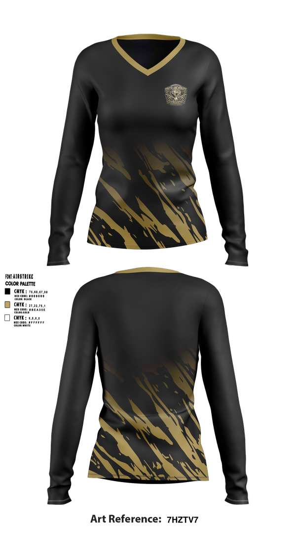 Womens Long Sleeve Vneck Shirt, South Anchorage Softball, Softball, Teamtime, Team time, sublimation, custom sports apparel, team uniforms, spirit wear, spiritwear, sports uniforms, custom shirts, team store, custom team store, fundraiser sports, apparel fundraiser