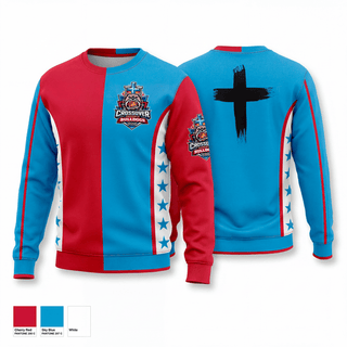 Crew Neck Sweatshirt, Crossover Hoops Bulldogs, Men's Basketball, Teamtime, Team time, sublimation, custom sports apparel, team uniforms, spirit wear, spiritwear, sports uniforms, custom shirts, team store, custom team store, fundraiser sports, apparel fundraiser
