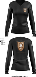 1st Platoon, 423 TC 69151656 Women's Long Sleeve V-neck Shirt - 3