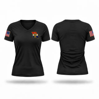 Womens Short Sleeve Vneck Shirt, New Florence Police Department, Police, Teamtime, Team time, sublimation, custom sports apparel, team uniforms, spirit wear, spiritwear, sports uniforms, custom shirts, team store, custom team store, fundraiser sports, apparel fundraiser