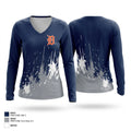 Tigers Women's Long Sleeve V-neck Shirt - 1