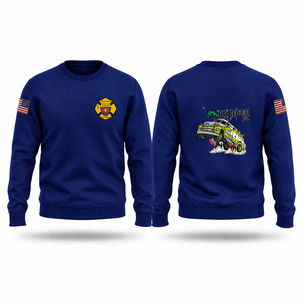 Crew Neck Sweatshirt, Bryan’s road volunteer fire department, Fire Department, Teamtime, Team time, sublimation, custom sports apparel, team uniforms, spirit wear, spiritwear, sports uniforms, custom shirts, team store, custom team store, fundraiser sports, apparel fundraiser