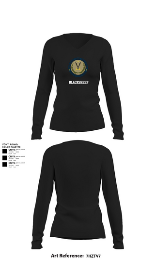 Womens Long Sleeve Vneck Shirt, BLACKSHEEP, , Teamtime, Team time, sublimation, custom sports apparel, team uniforms, spirit wear, spiritwear, sports uniforms, custom shirts, team store, custom team store, fundraiser sports, apparel fundraiser