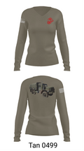 H&S Battalion HQ CO Station Motor T 63932738 Women's Long Sleeve V-neck Shirt - 77