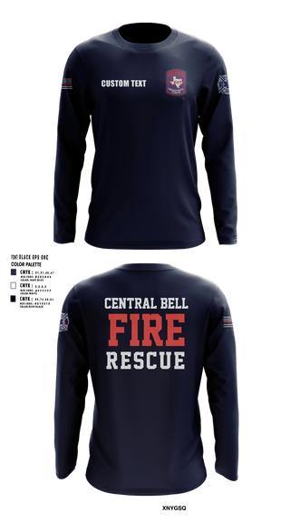 Long Sleeve Performance Shirt, Central Bell County Fire Rescue, Fire Department, Teamtime, Team time, sublimation, custom sports apparel, team uniforms, spirit wear, spiritwear, sports uniforms, custom shirts, team store, custom team store, fundraiser sports, apparel fundraiser