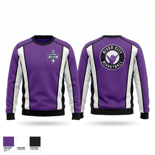 Crew Neck Sweatshirt, Rivercity Reign, Men's Basketball, Teamtime, Team time, sublimation, custom sports apparel, team uniforms, spirit wear, spiritwear, sports uniforms, custom shirts, team store, custom team store, fundraiser sports, apparel fundraiser