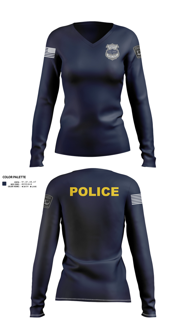 Womens Long Sleeve Vneck Shirt, Patrol, Police, Teamtime, Team time, sublimation, custom sports apparel, team uniforms, spirit wear, spiritwear, sports uniforms, custom shirts, team store, custom team store, fundraiser sports, apparel fundraiser