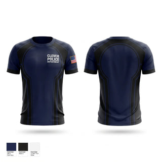 Short Sleeve Performance Shirt, Clever Police Department, Police, Teamtime, Team time, sublimation, custom sports apparel, team uniforms, spirit wear, spiritwear, sports uniforms, custom shirts, team store, custom team store, fundraiser sports, apparel fundraiser